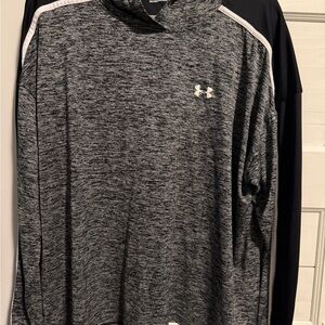 Under Armour Black and Heather Gray HeatGear Crew